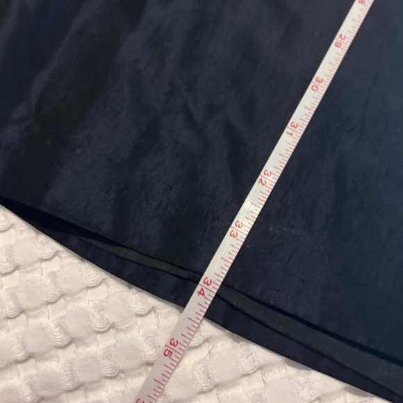 Classic Dark Navy Midi Slip Skirt | Elastic Waist | Size M (36” Long) - Picture 3 of 4